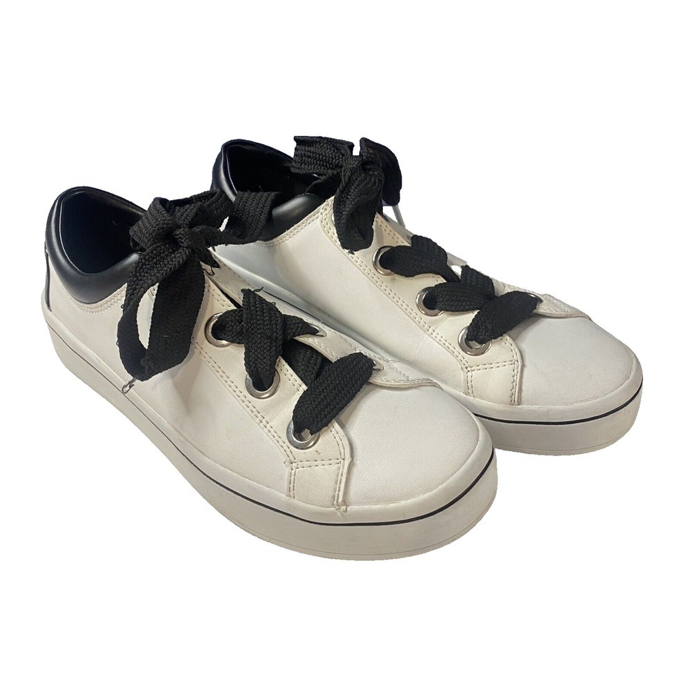 SKECHERS Women Hi Lite Lace Up Sneakers Size 8 White Y2K Casual Everyday S-7